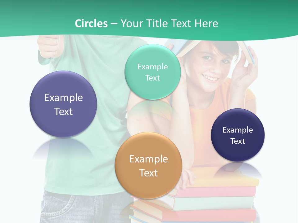 Beauty White Teen PowerPoint Template