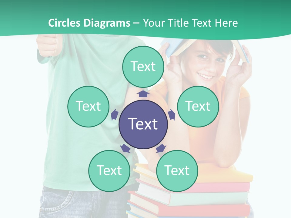 Beauty White Teen PowerPoint Template