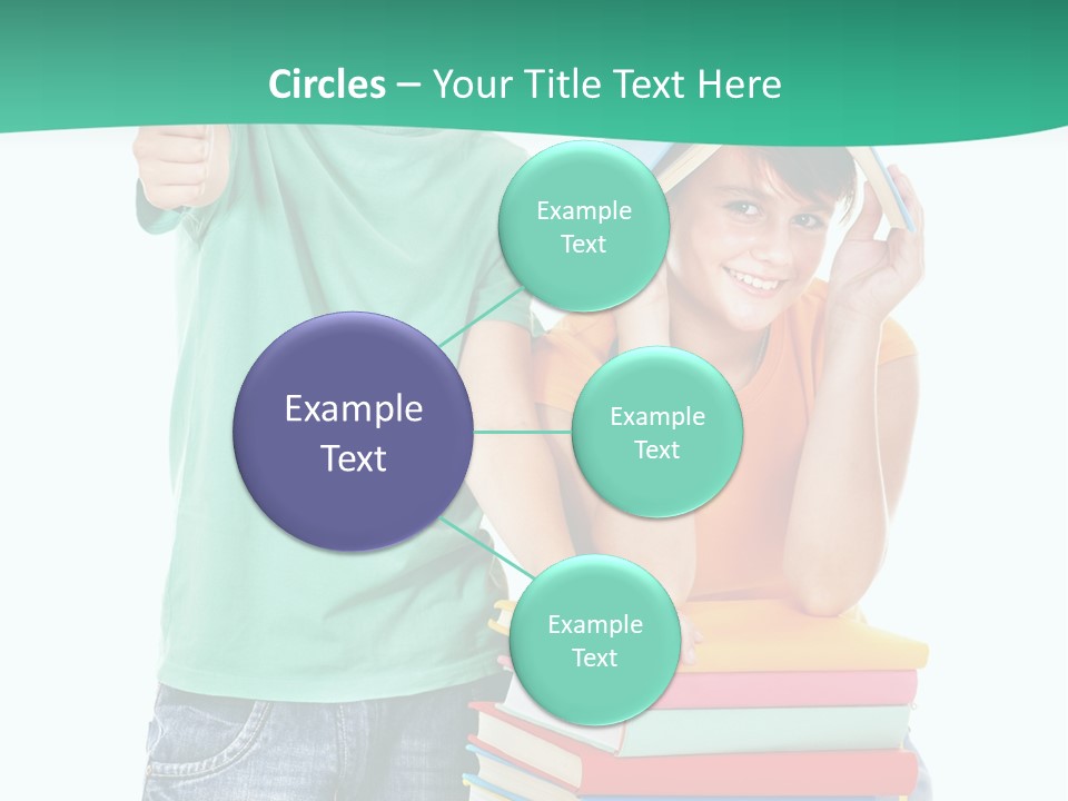 Beauty White Teen PowerPoint Template