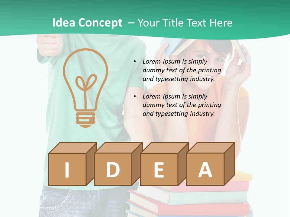 Beauty White Teen PowerPoint Template