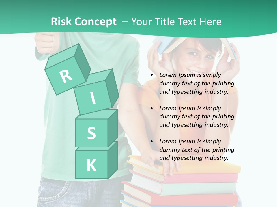 Beauty White Teen PowerPoint Template