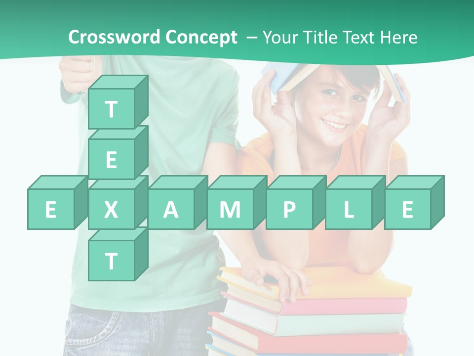 Beauty White Teen PowerPoint Template