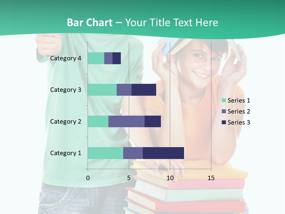 Beauty White Teen PowerPoint Template