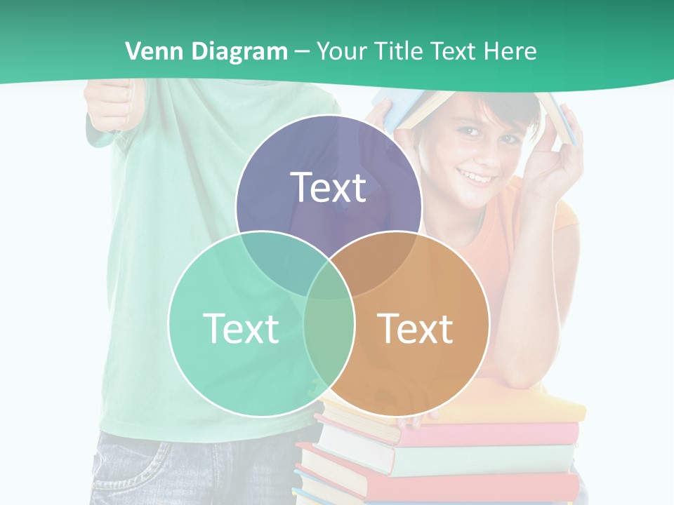 Beauty White Teen PowerPoint Template