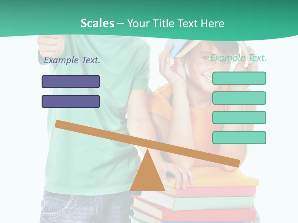 Beauty White Teen PowerPoint Template