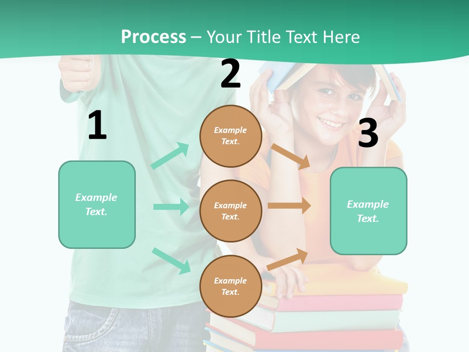 Beauty White Teen PowerPoint Template