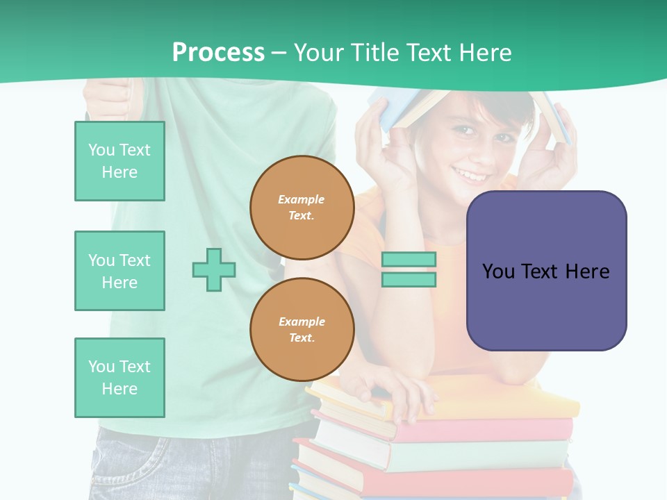 Beauty White Teen PowerPoint Template