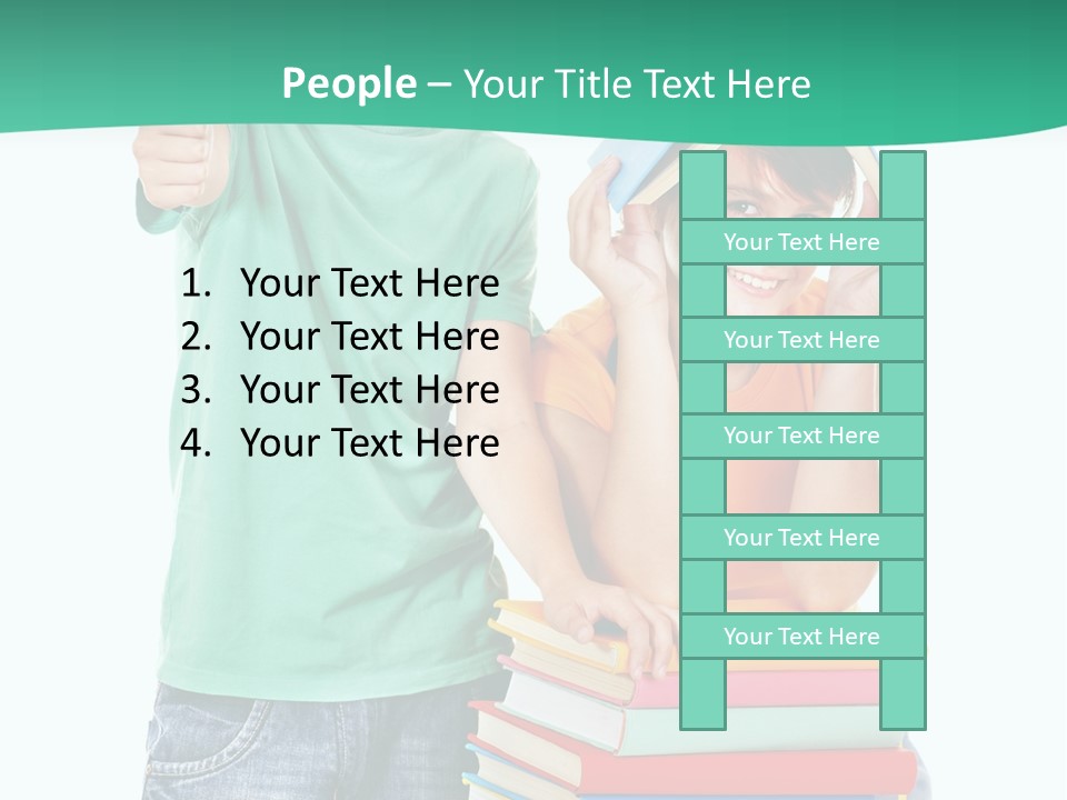 Beauty White Teen PowerPoint Template