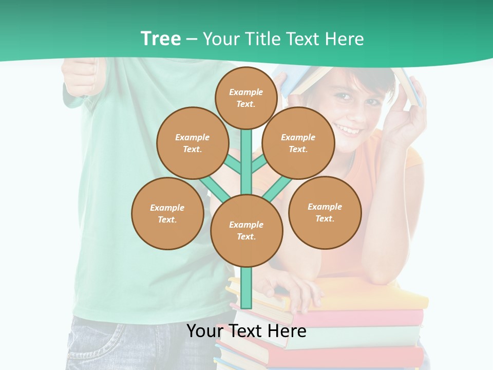 Beauty White Teen PowerPoint Template