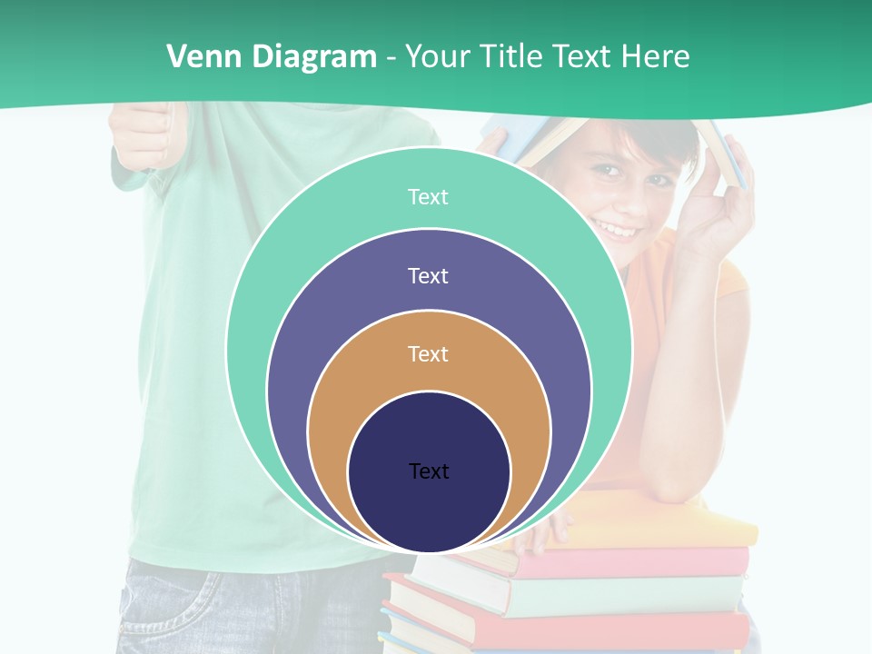 Beauty White Teen PowerPoint Template