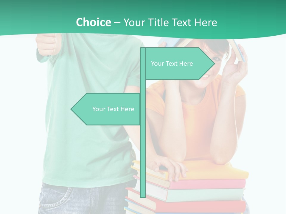 Beauty White Teen PowerPoint Template