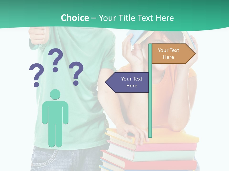 Beauty White Teen PowerPoint Template