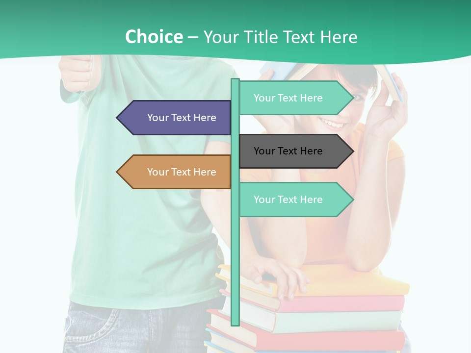 Beauty White Teen PowerPoint Template