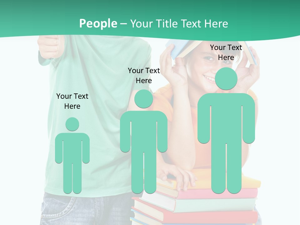 Beauty White Teen PowerPoint Template