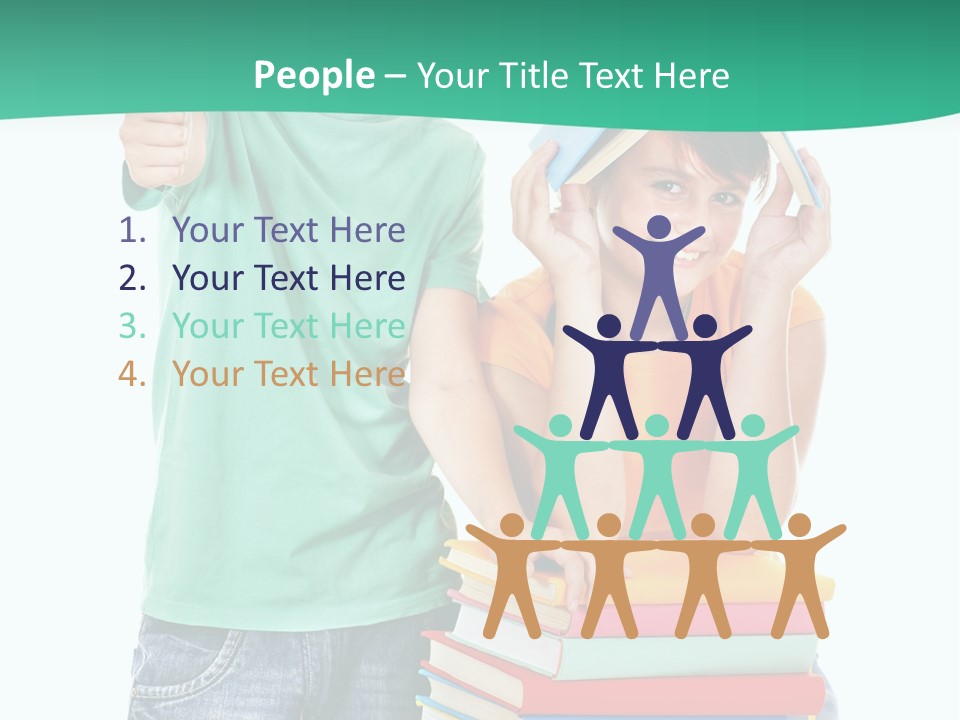 Beauty White Teen PowerPoint Template