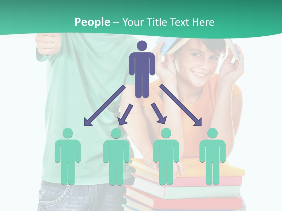 Beauty White Teen PowerPoint Template