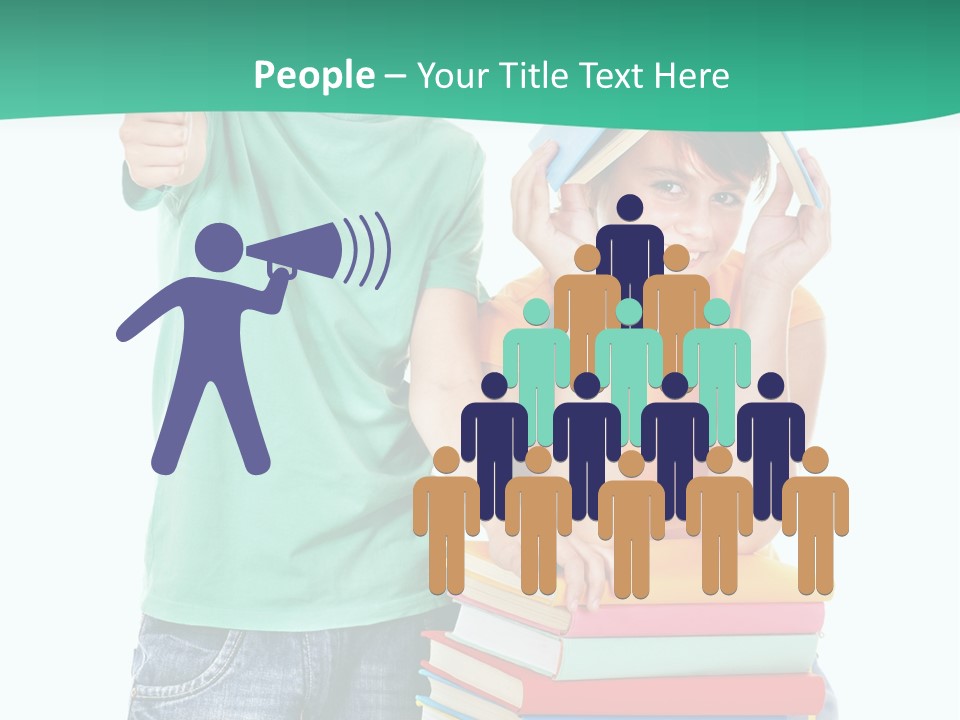 Beauty White Teen PowerPoint Template