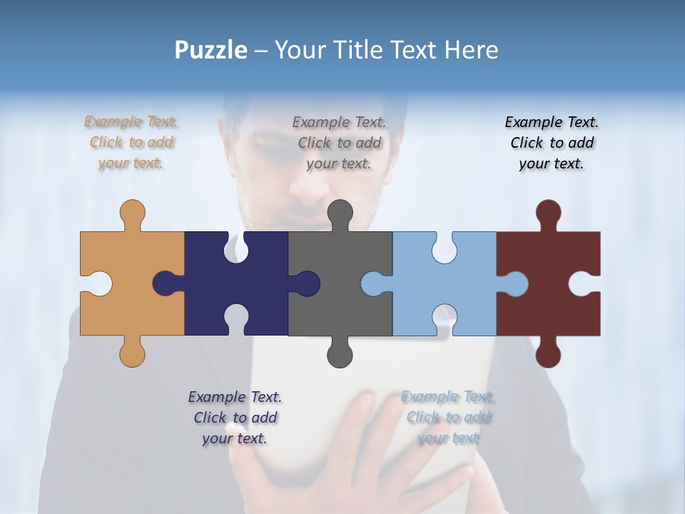 Background Blue Article PowerPoint Template