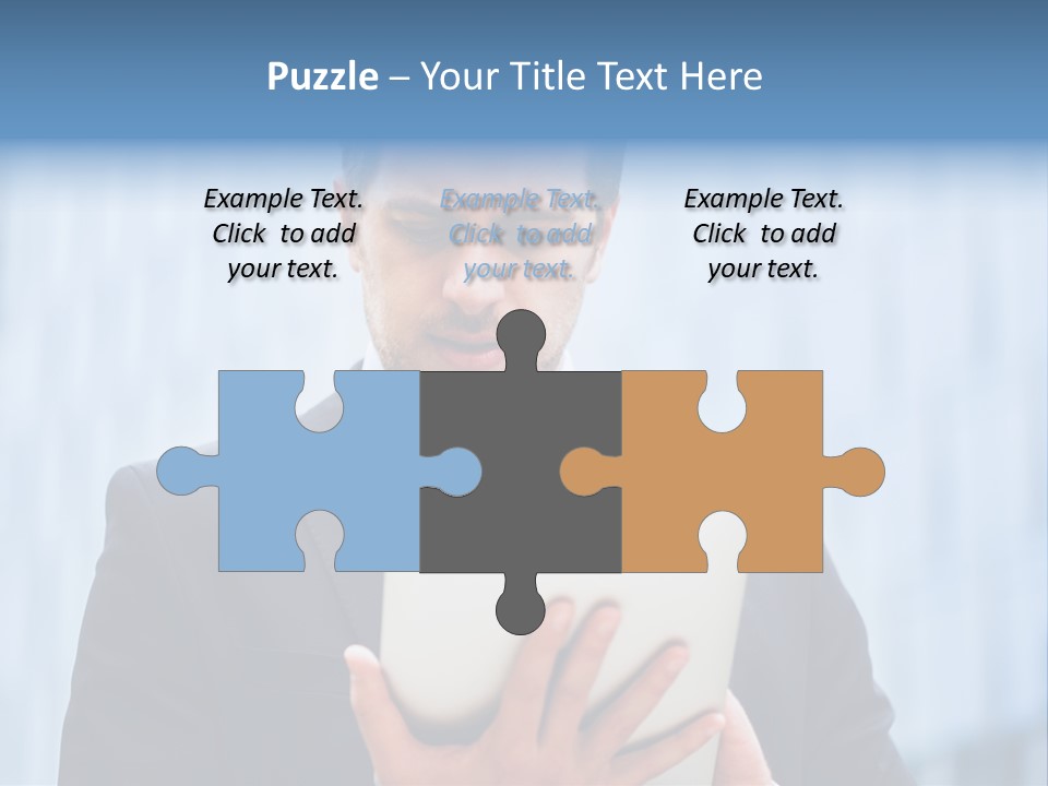 Background Blue Article PowerPoint Template