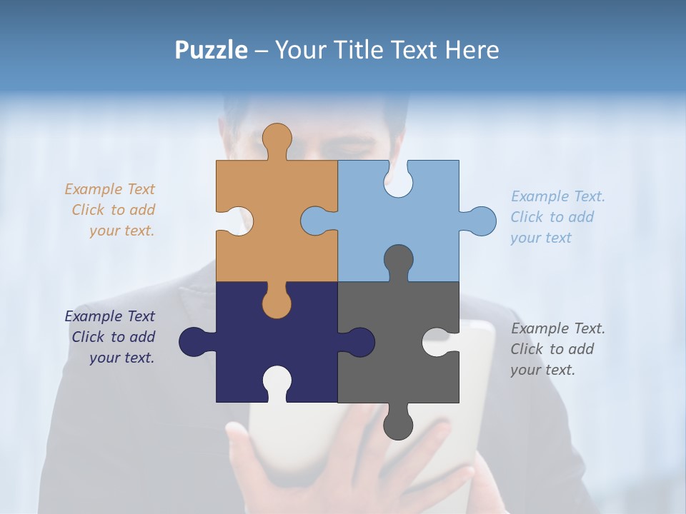 Background Blue Article PowerPoint Template