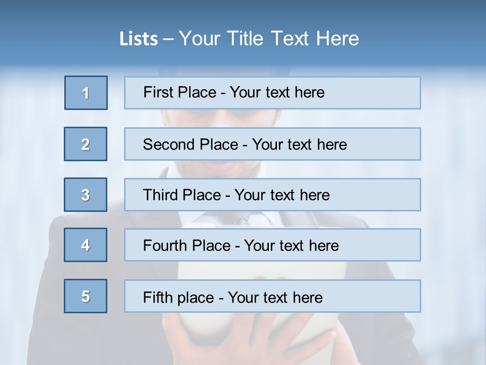 Background Blue Article PowerPoint Template