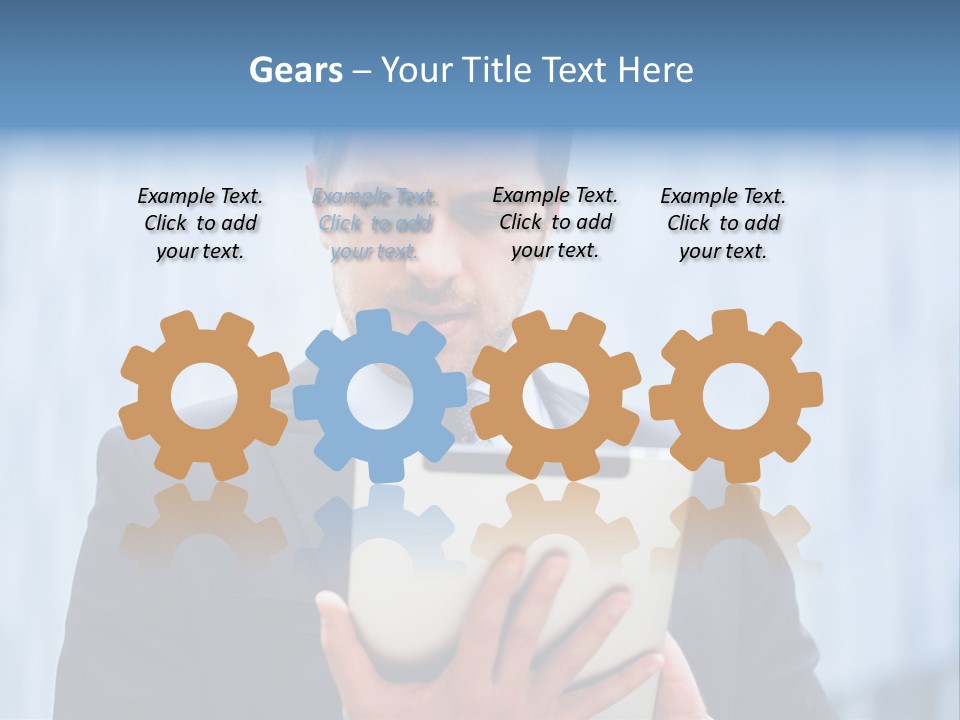 Background Blue Article PowerPoint Template