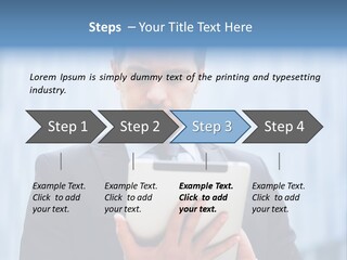 Background Blue Article PowerPoint Template