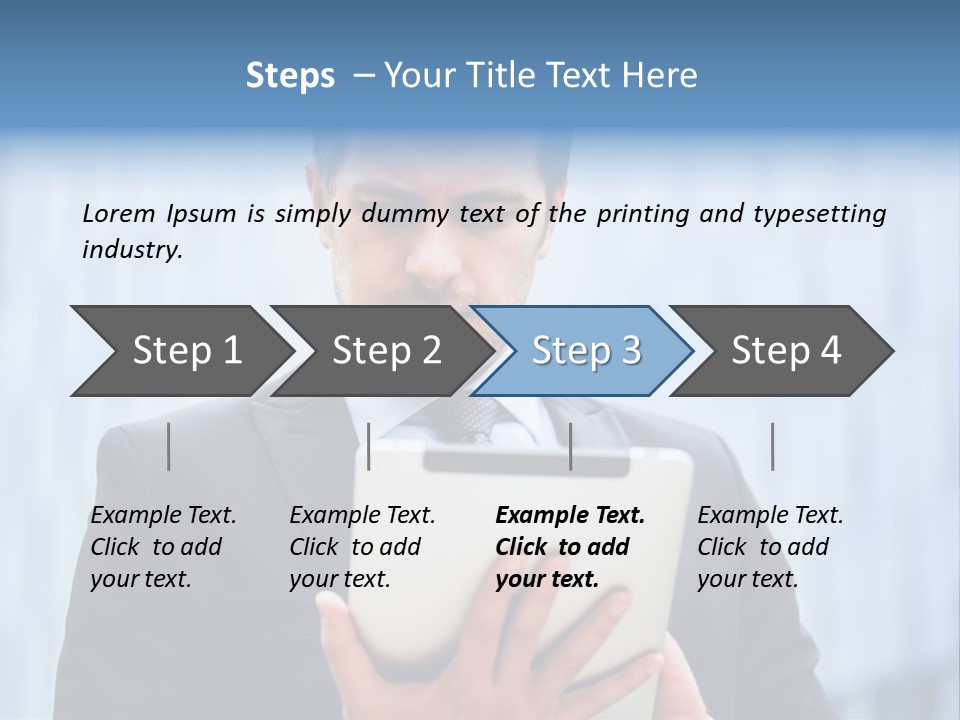 Background Blue Article PowerPoint Template