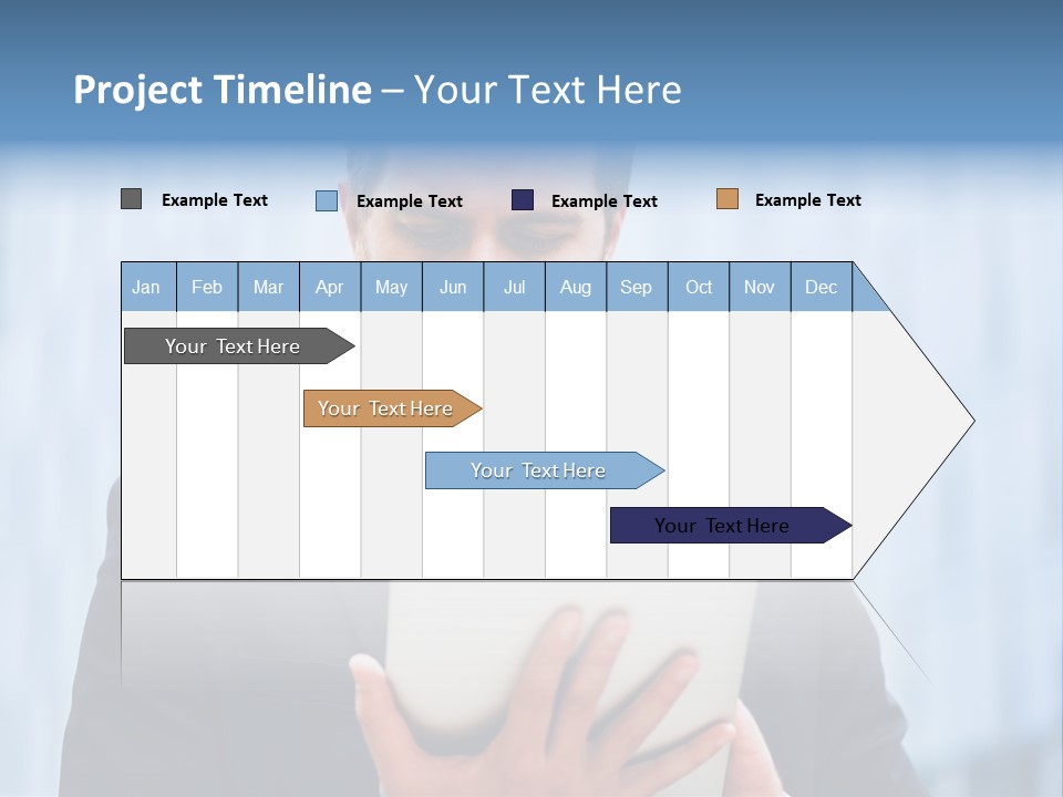 Background Blue Article PowerPoint Template