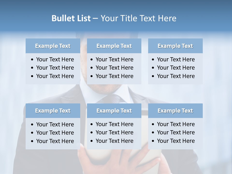 Background Blue Article PowerPoint Template