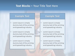 Background Blue Article PowerPoint Template