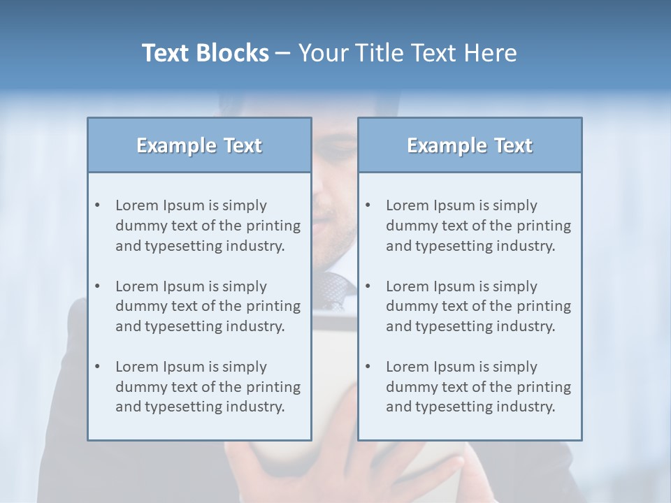 Background Blue Article PowerPoint Template