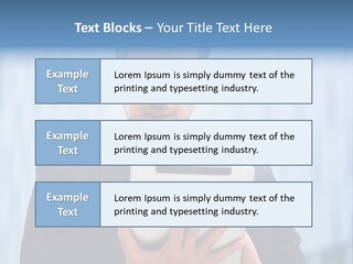 Background Blue Article PowerPoint Template