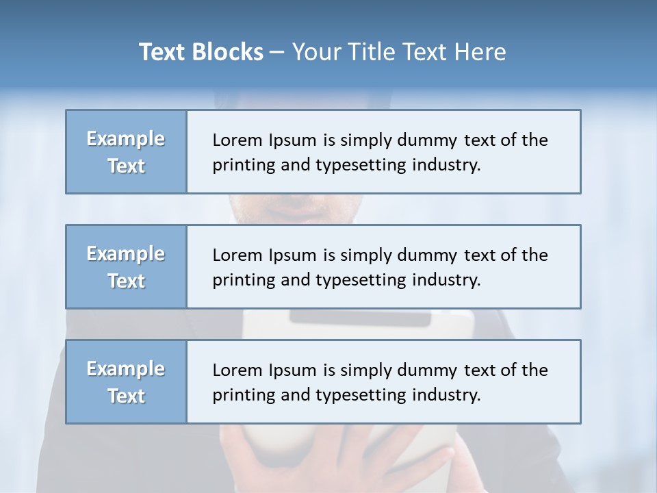 Background Blue Article PowerPoint Template