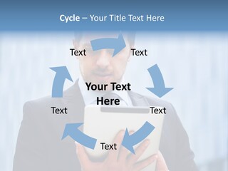 Background Blue Article PowerPoint Template