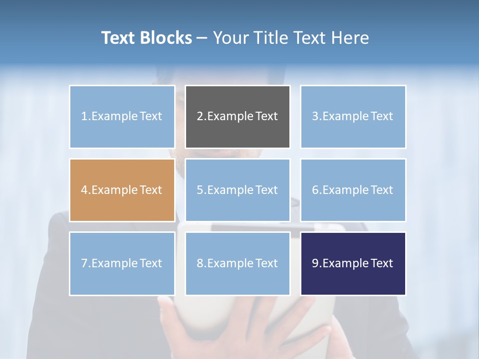 Background Blue Article PowerPoint Template