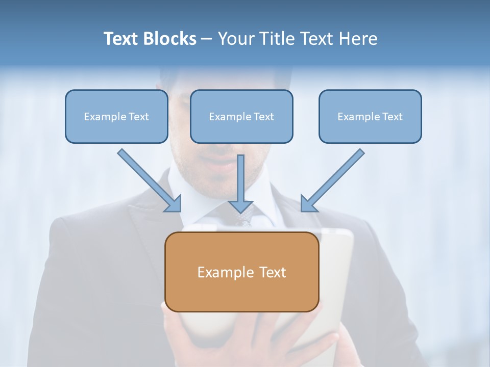 Background Blue Article PowerPoint Template