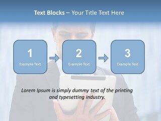 Background Blue Article PowerPoint Template