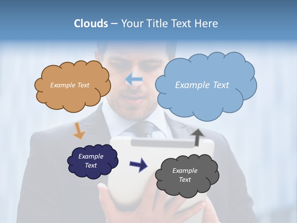 Background Blue Article PowerPoint Template