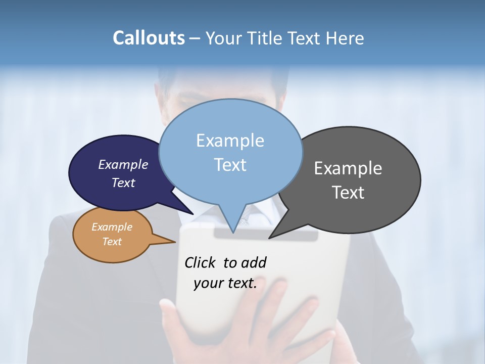 Background Blue Article PowerPoint Template