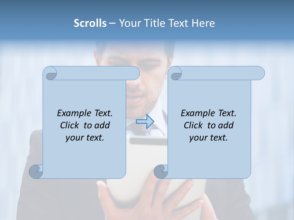 Background Blue Article PowerPoint Template