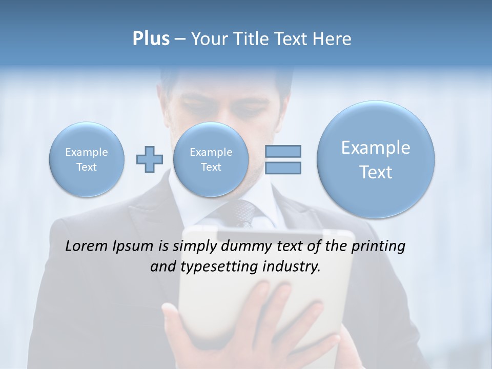 Background Blue Article PowerPoint Template
