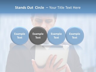 Background Blue Article PowerPoint Template