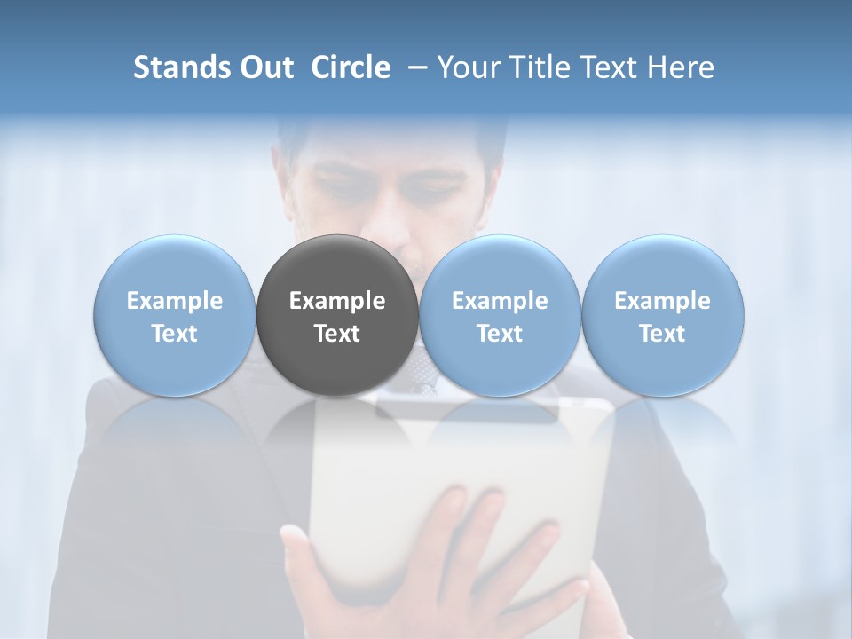 Background Blue Article PowerPoint Template