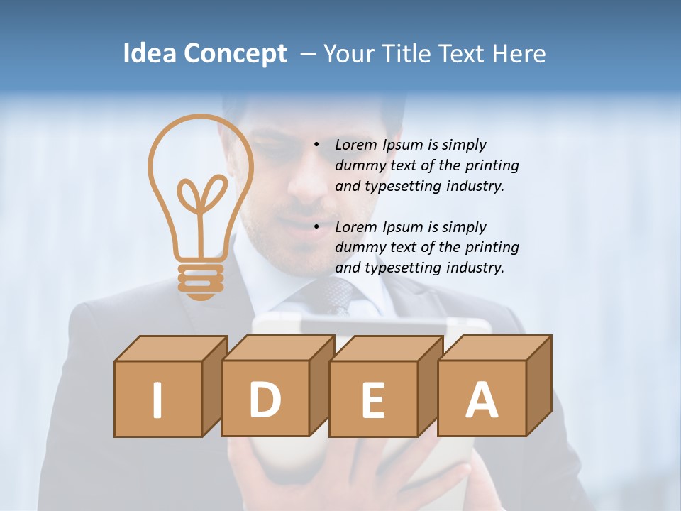 Background Blue Article PowerPoint Template