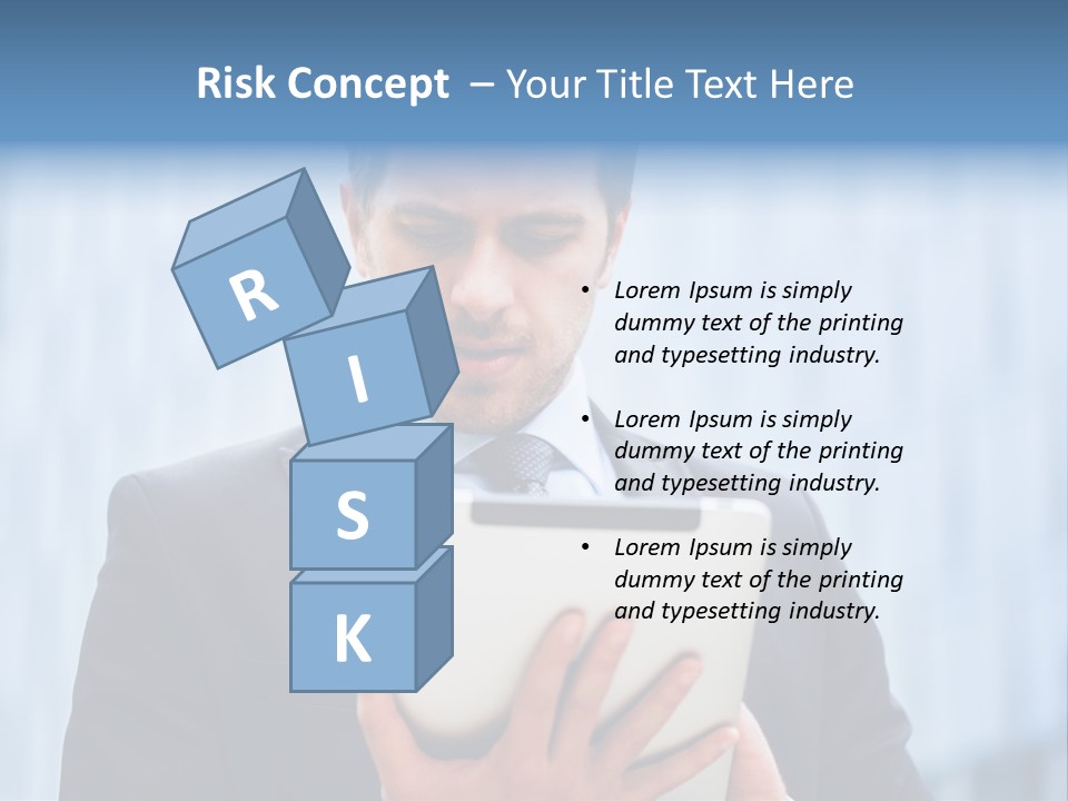 Background Blue Article PowerPoint Template