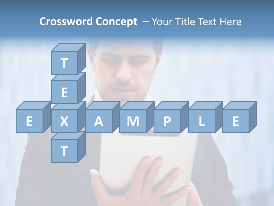 Background Blue Article PowerPoint Template