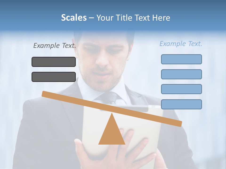 Background Blue Article PowerPoint Template