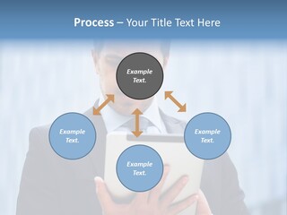 Background Blue Article PowerPoint Template