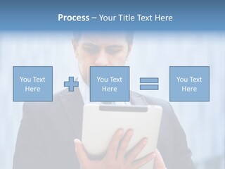 Background Blue Article PowerPoint Template